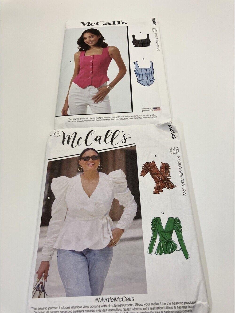 Know Me Sewing Patterns For Women Lot Of 2 ME2046 & ME2082